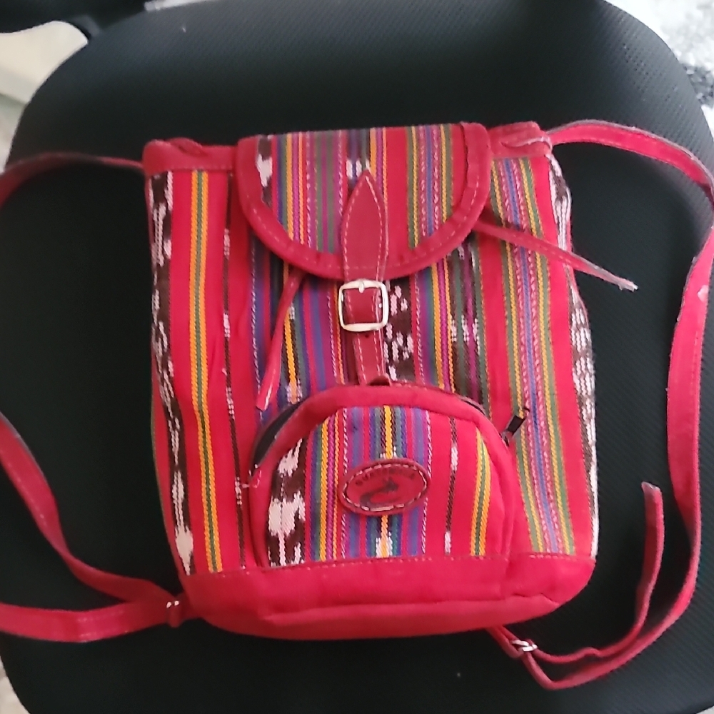 Colorful Striped Backpack